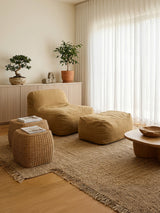 Dume Lounge Chair + Ottoman Performance Fabric - Chamomile