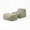 Dume Lounge Chair + Ottoman Velvet - Aqua