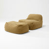 Dume Lounge Chair + Ottoman Performance Fabric - Chamomile
