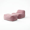 Dume Lounge Chair + Ottoman Velvet - Faded Rose