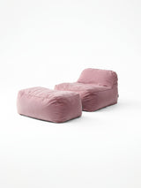 Dume Lounge Chair + Ottoman Velvet - Faded Rose