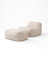Dume Lounge Chair + Ottoman Velvet - Marshmallow