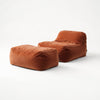 Dume Lounge Chair + Ottoman Performance Fabric - Terracotta