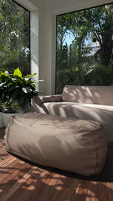 Dume Ottoman Vegan Leather - Sand