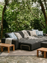 Modo 3 Seater Outdoor Sofa - Graphite with Stone Aluminum