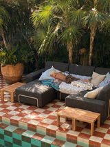 Modo 3 Seater Outdoor Sofa - Graphite with Stone Aluminum