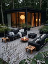 Modo 3 Seater Outdoor Sofa - Graphite with Stone Aluminum
