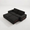 Modo 2 Seater Outdoor Sofa + 2 Ottoman - Graphite with Malbec Aluminum