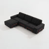 Modo 3 Seater Outdoor Sofa + Ottoman - Graphite with Malbec Aluminum