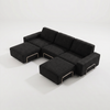 Modo 3 Seater Outdoor Sofa + 2 Ottoman - Graphite with Stone Aluminum