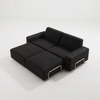 Modo 2 Seater Outdoor Sofa + 2 Ottoman - Graphite with Stone Aluminum