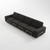 Modo 4 Seater Outdoor Sofa - Graphite with Stone Aluminum