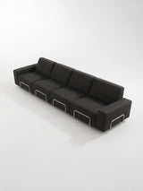 Modo 4 Seater Outdoor Sofa - Graphite with Stone Aluminum