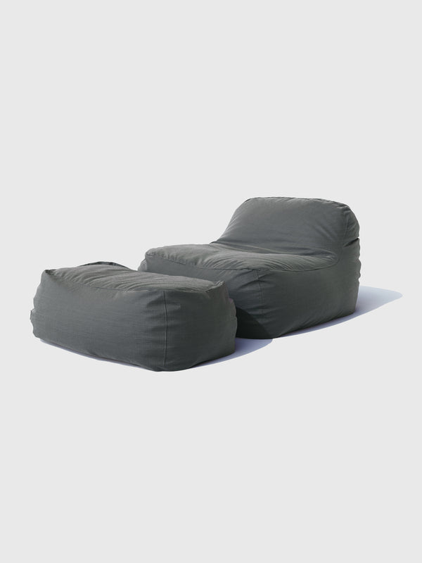 Dune Lounge Chair + Ottoman Outdoor - Graphite