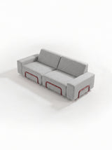 Modo 2 Seater Outdoor Sofa - Gray with Malbec Aluminum