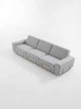 Modo 3 Seater Outdoor Sofa - Gray with Stone Aluminum