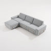 Modo 3 Seater Outdoor Sofa + Ottoman - Gray with Stone Aluminum