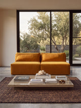 Modo Armless (80") Sofa - Velvet - Saffron