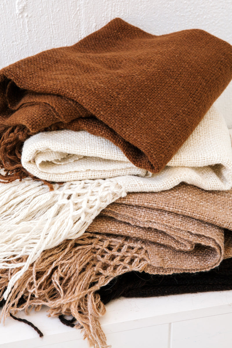 Puna Llama Throw - Tobacco