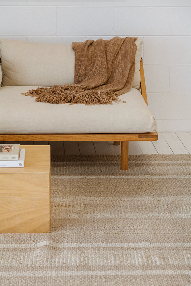 Clemencia Rug Sand & Natural White | 6'9" x 9'9"