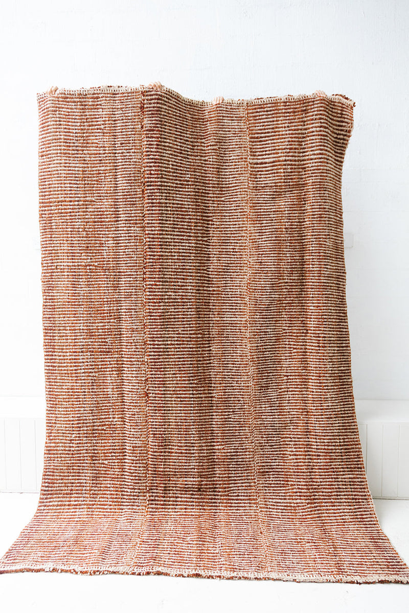 Selva Rug Burgundy & Natural White | 6'6" x 9'8"