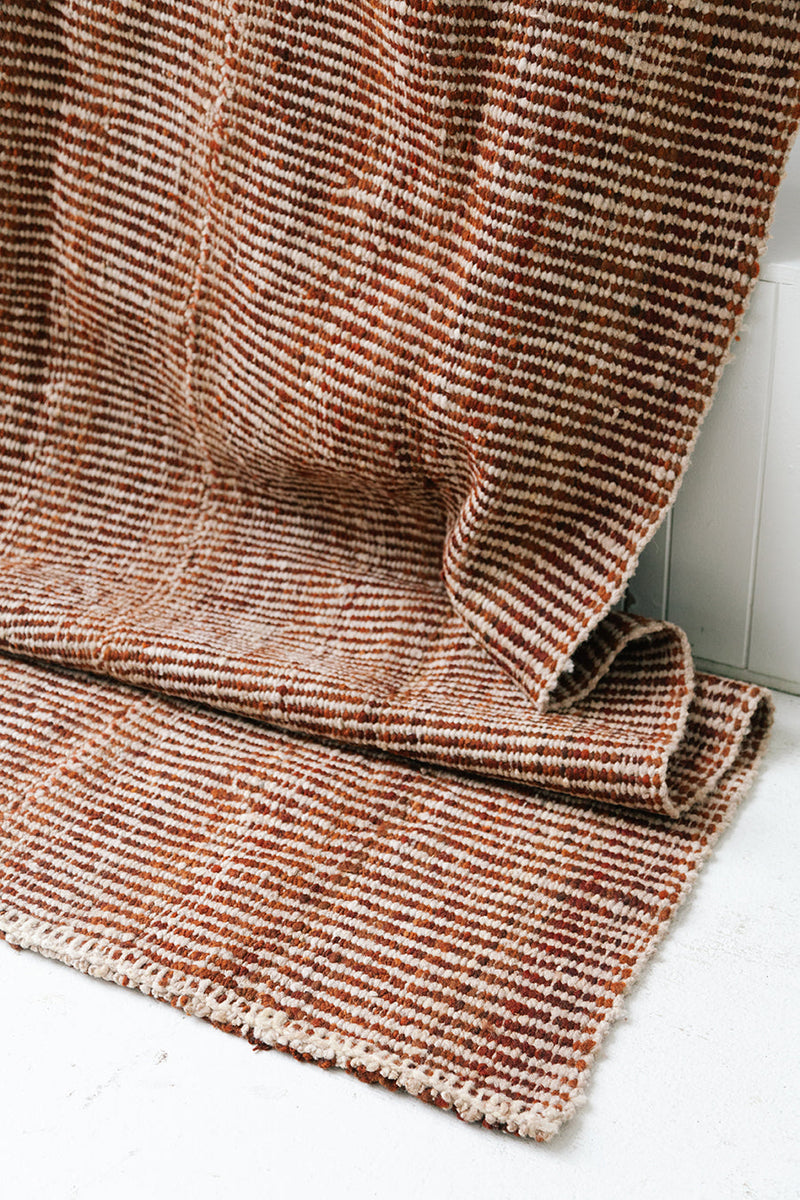 Selva Rug Burgundy & Natural White | 6'6" x 9'8"