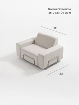 Modo Armchair Outdoor - Almond with Stone Aluminum