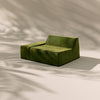 Modo Right End Slipcover - Velvet - Moss