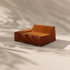 Modo Right End Slipcover - Velvet - Tangerine
