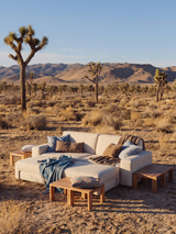Modo 2 Seater Outdoor Sofa - Oat with Stone Aluminum