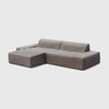 Modo 2 Piece (102") Sofa + Ottoman - Performance Fabric - Mocha