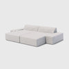 Modo 2 Piece (102") Sofa + 2 Ottoman - Performance Fabric - Natural