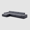 Modo 3 Piece (142") Sofa + Ottoman - Outdoor - Graphite