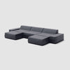 Modo 3 Piece (142") Sofa + 2 Ottoman - Outdoor - Graphite