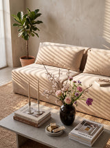 Modo Armless (80") Sofa - Velvet - Marshmallow