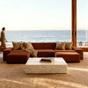 Modo 3 Piece (142") Sofa + 2 Ottoman - Velvet - Cognac