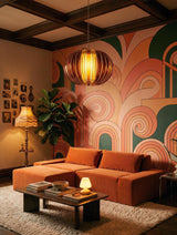 Modo 2 Piece (102") Sofa + 2 Ottoman - Velvet - Cognac