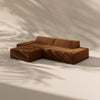 Modo 2 Piece (102") Sofa + Ottoman - Velvet - Cognac