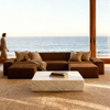 Modo 3 Piece (142") Sofa + 2 Ottoman - Velvet - Cognac