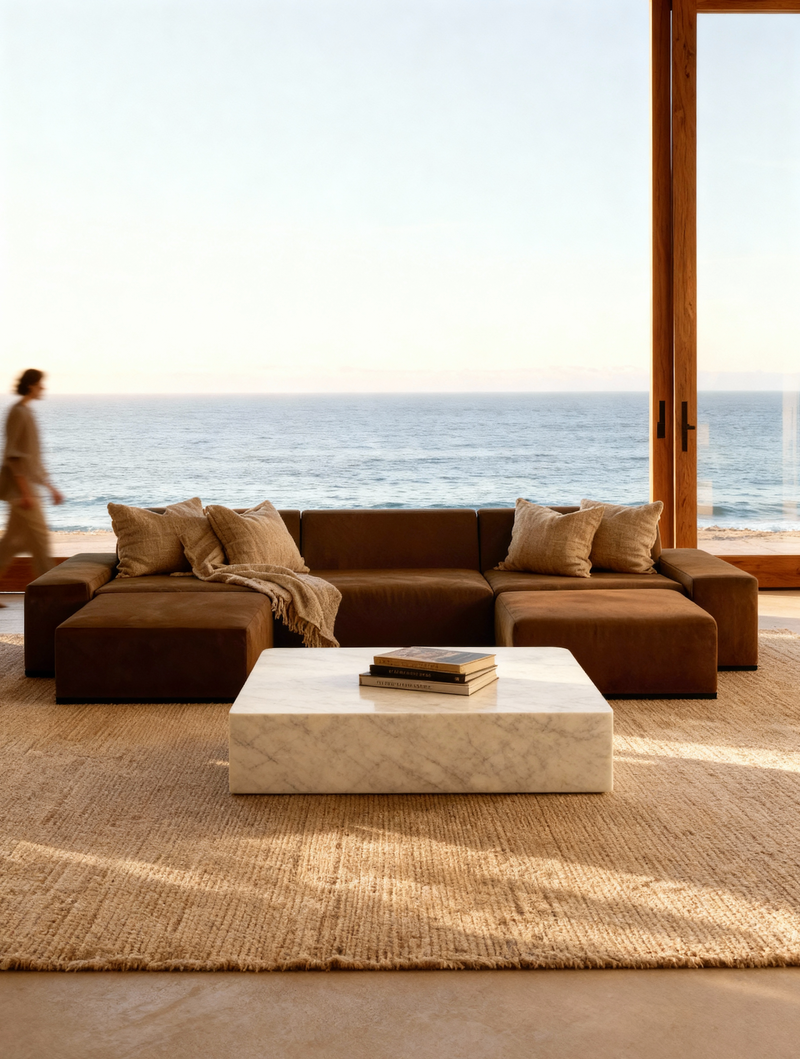Modo 2 Piece (102") Sofa - Velvet - Cognac