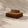Modo Left End Slipcover - Velvet - Cognac