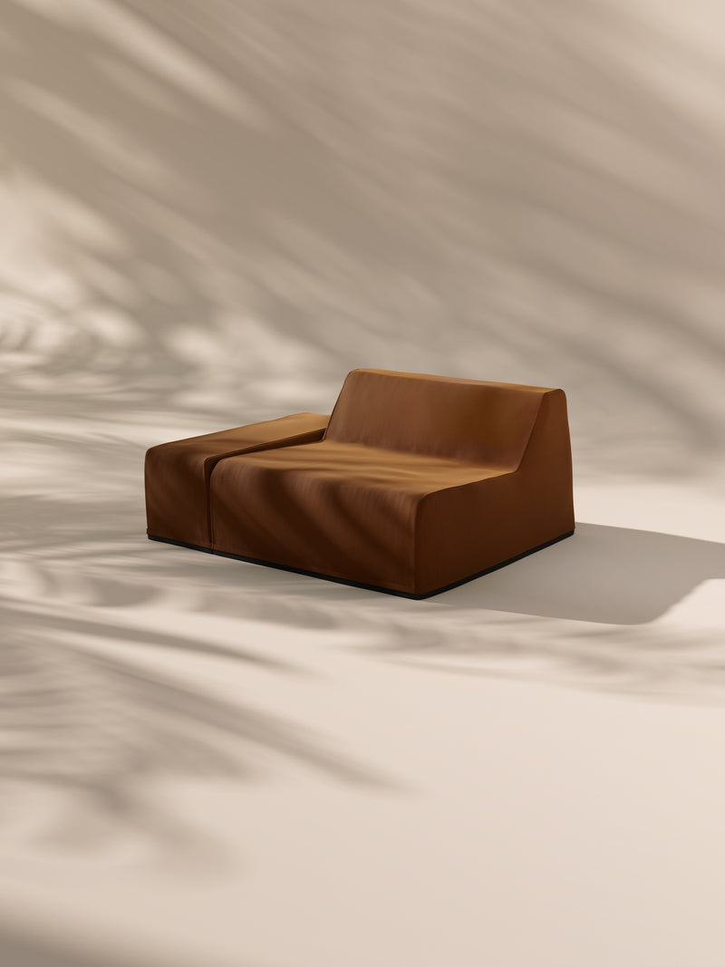 Modo Right End Slipcover - Velvet - Cognac