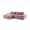 Modo 2 Piece (102") Sofa + Ottoman - Velvet - Faded Rose