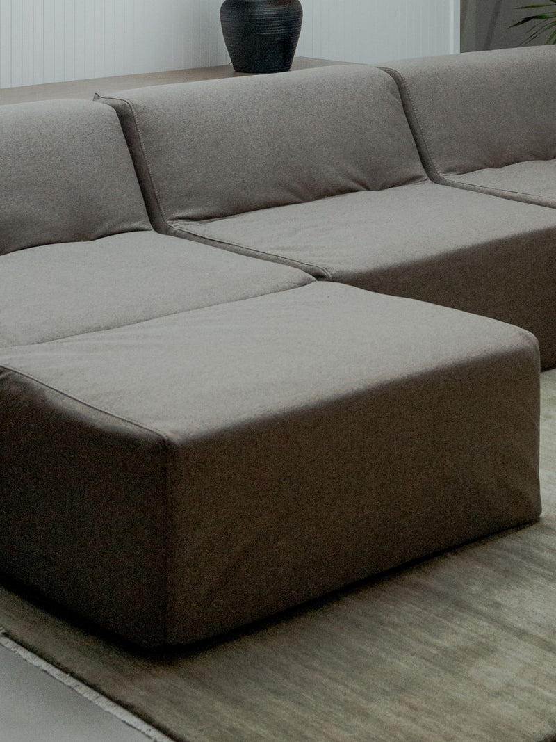 Modo Ottoman - Performance Fabric - Mocha