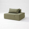 Modo Left End Slipcover - Velvet - Aqua
