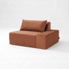 Modo Left End Slipcover - Velvet - Coral