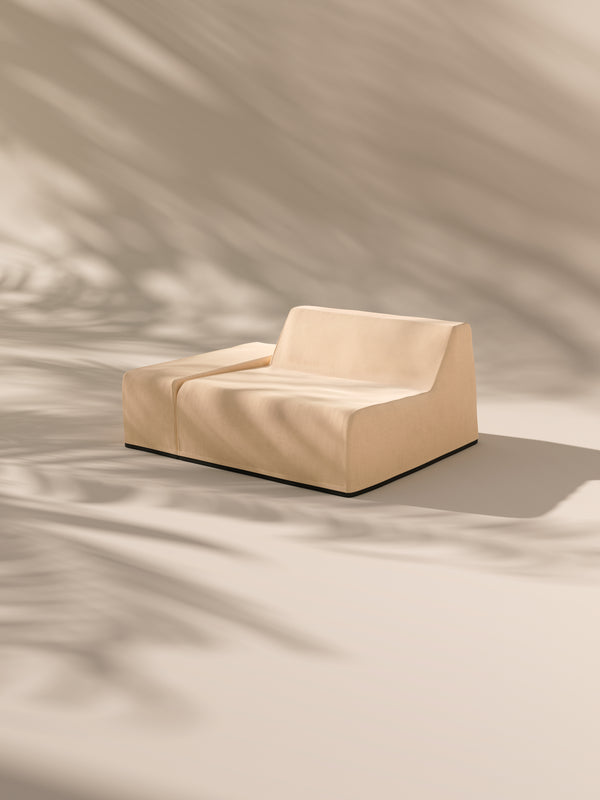 Modo Right End Slipcover - Velvet - Marshmallow