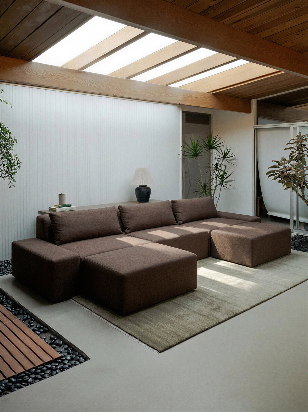 Modo 3 Piece (142") Sofa - Performance Fabric - Mocha