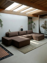 Modo 3 Piece (142") Sofa - Performance Fabric - Mocha