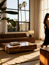 Modo Armless (80") Sofa - Performance Fabric - Mocha